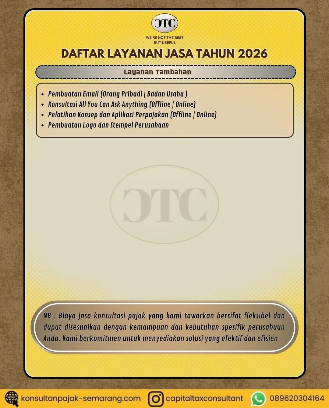 🏢 Capital Tax Consultant Semarang – Kantor Konsultan Pajak Ardianto Profesional untuk Bisnis, UMKM & Wajib Pajak - gambar 3