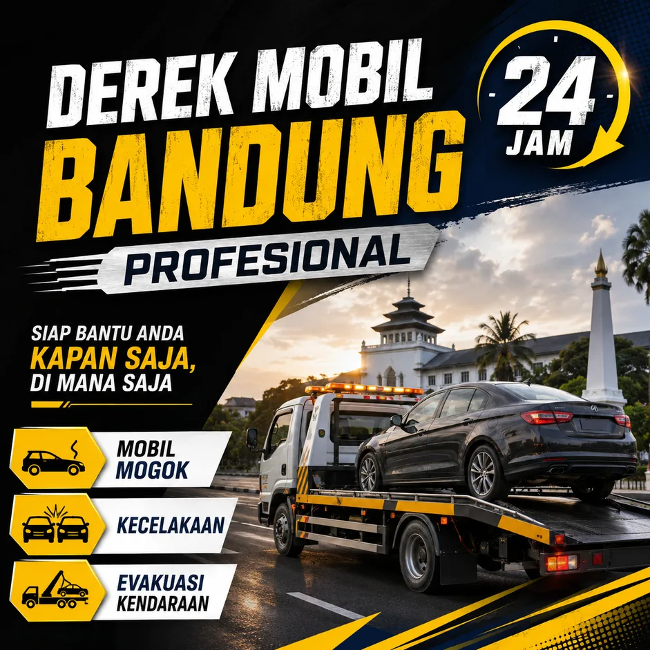Derek Mobil Bandung Profesional 24 Jam untuk Mobil Mogok, Kecelakaan, dan Evakuasi Kendaraan