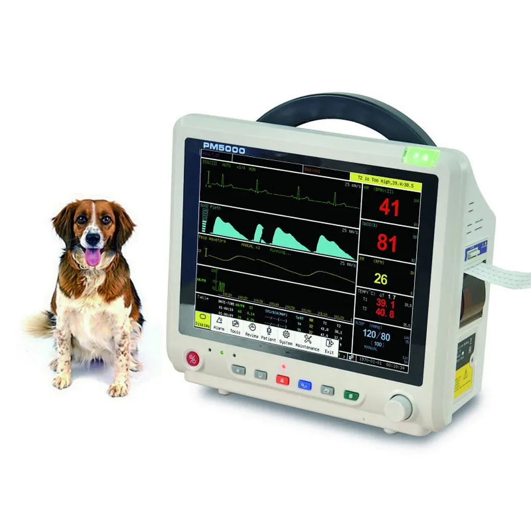 DIJUAL - UTECH PM5000V Vet Patient Monitor untuk pemantauan kondisi pasien hewan secara terukur