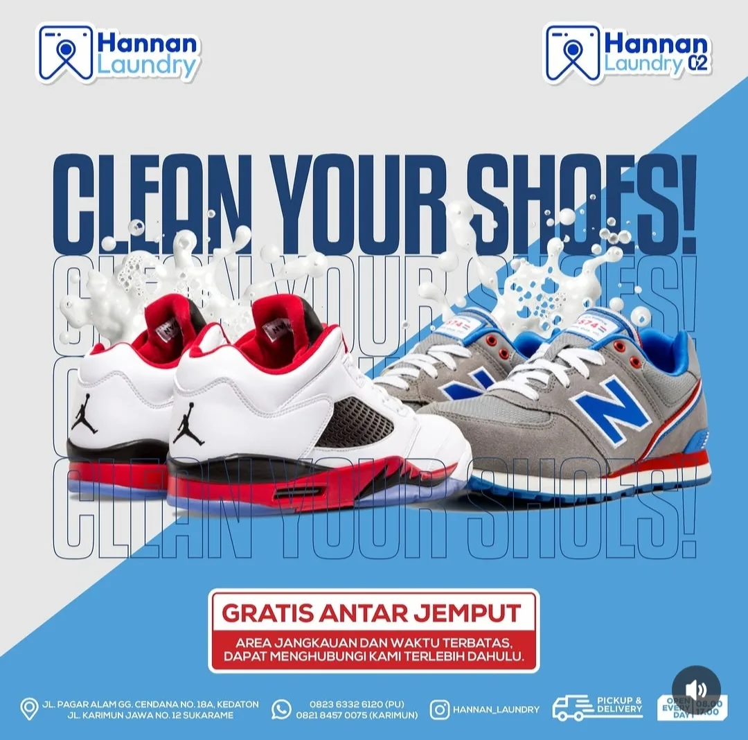 🧺 HANNAN LAUNDRY BANDAR LAMPUNG : Laundry Express, Laundry Satuan & Kiloan, Karpet, Bed Cover & Sepatu - gambar 5