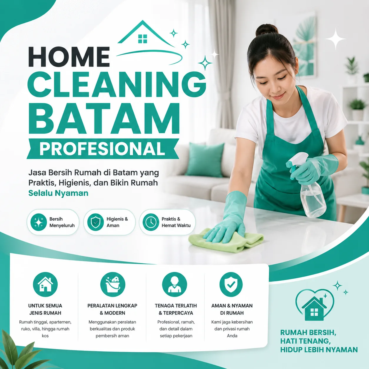 Home Cleaning Batam Profesional – Jasa Bersih Rumah di Batam yang Praktis, Higienis, dan Bikin Rumah Selalu Nyaman