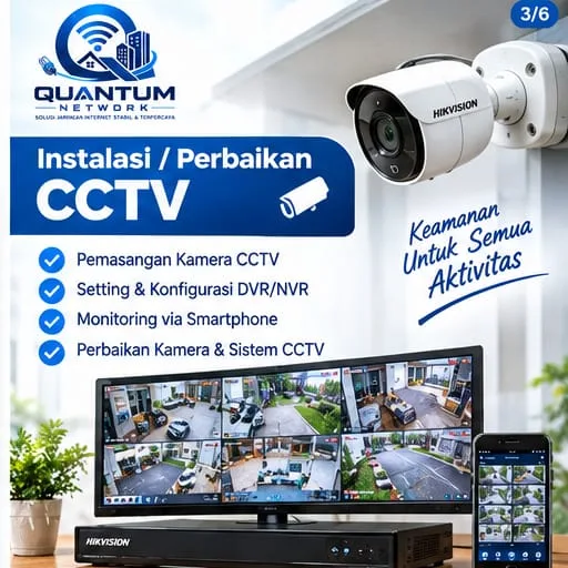 Instalasi dan perbaikan jaringan internet, LAN, WiFi, serta CCTV untuk rumah, kostan, kantor, dan public area di Jabodetabek - QUANTUM Network - gambar 5