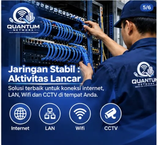 Instalasi dan perbaikan jaringan internet, LAN, WiFi, serta CCTV untuk rumah, kostan, kantor, dan public area di Jabodetabek - QUANTUM Network - gambar 6