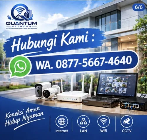 Instalasi dan perbaikan jaringan internet, LAN, WiFi, serta CCTV untuk rumah, kostan, kantor, dan public area di Jabodetabek - QUANTUM Network - gambar 8