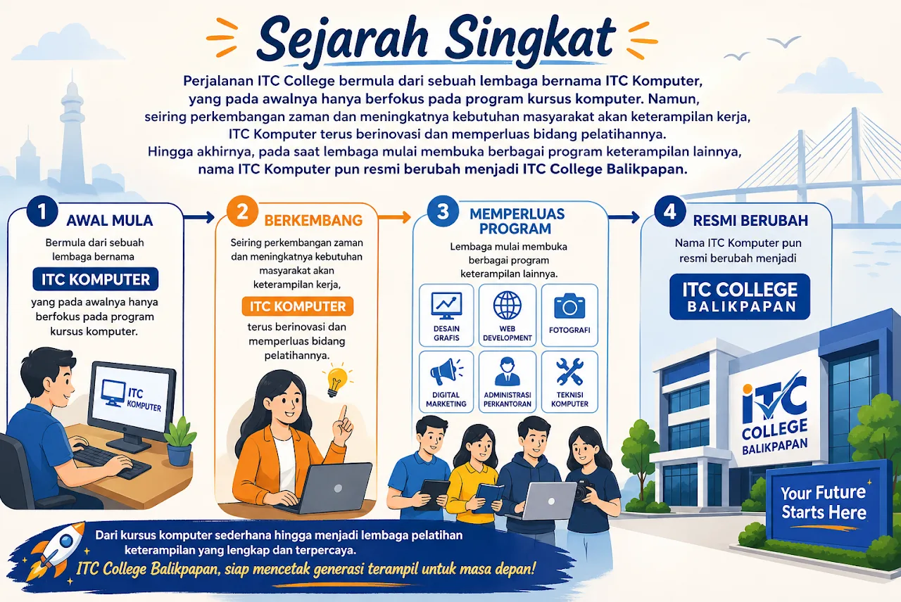 ITC Collage Borneo Nusantara - Kursus Bahasa Inggris Balikpapan | Speaking, Listening, Reading & Writing - gambar 5