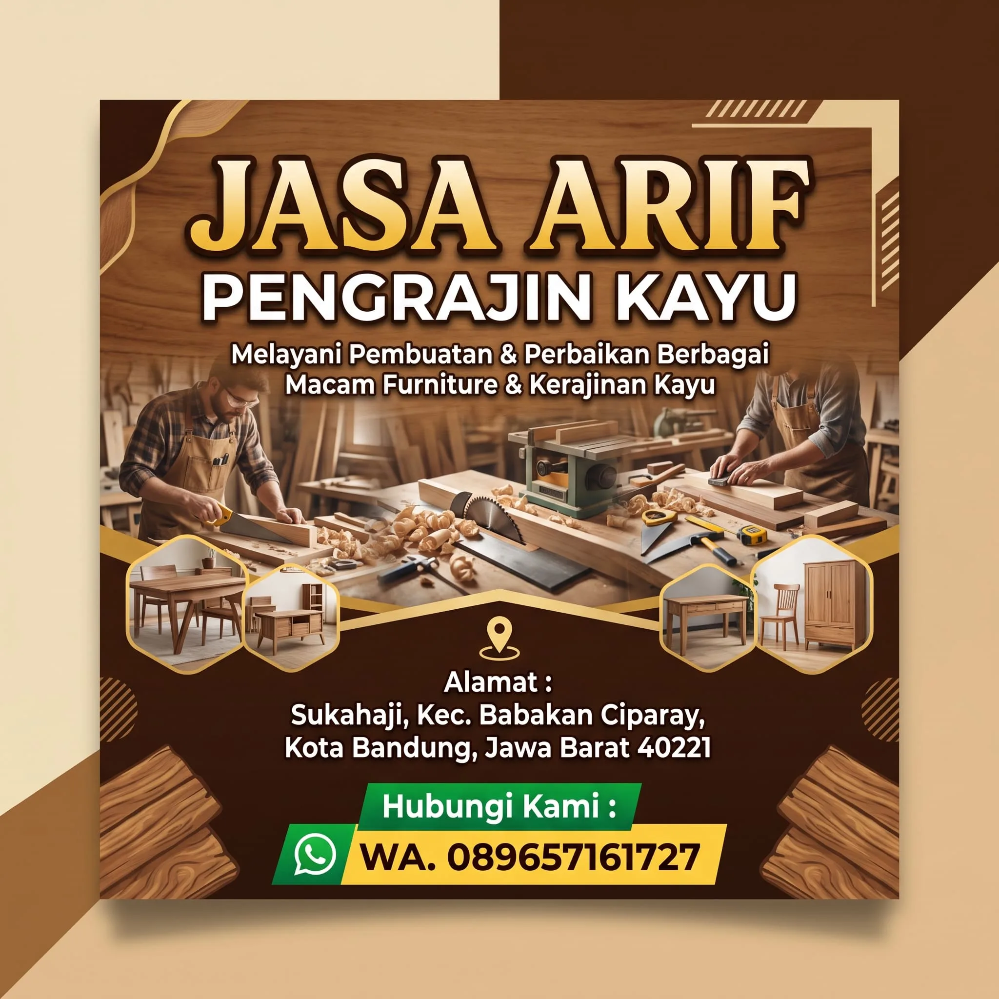 Jasa Arif Pengrajin Kayu Bandung | Furnitur dan Pekerjaan Kayu