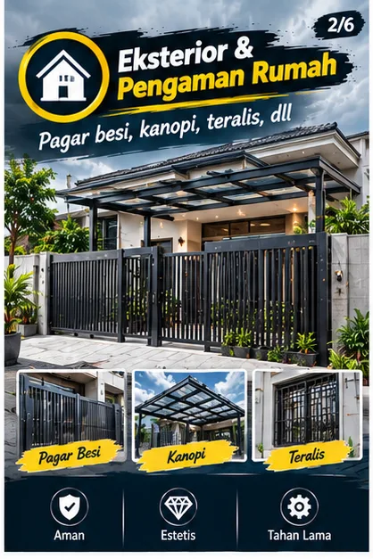 Jasa Bengkel Las Semarang | Junar Bisnis — Pagar, Kanopi, Teralis & Railing - gambar 2