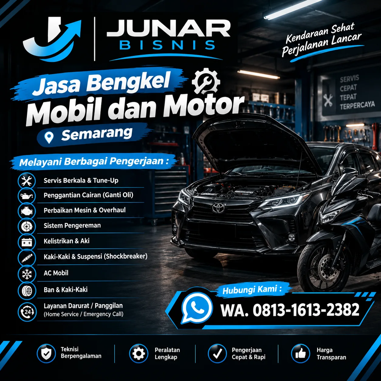 Jasa Bengkel Mobil dan Motor Semarang | Junar Bisnis