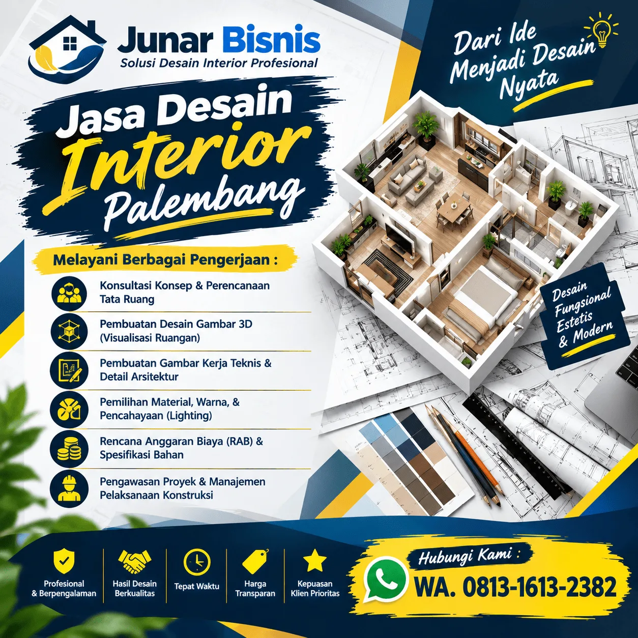 Jasa Desain Interior Palembang untuk Ruang yang Lebih Nyaman, Fungsional, dan Berkarakter