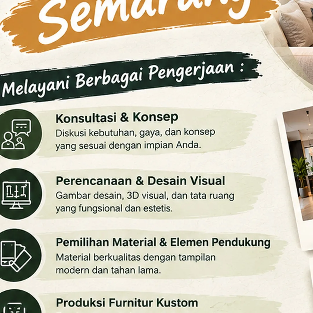 Jasa Design Interior Semarang | Junar Bisnis — Konsep, Custom Furniture & Design Build - gambar 2