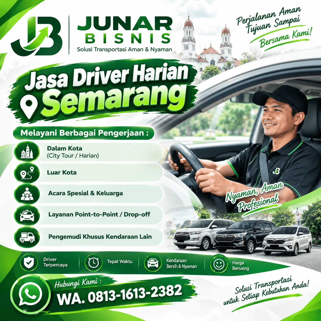 Jasa Driver Harian Semarang untuk Dalam Kota & Luar Kota | Junar Bisnis