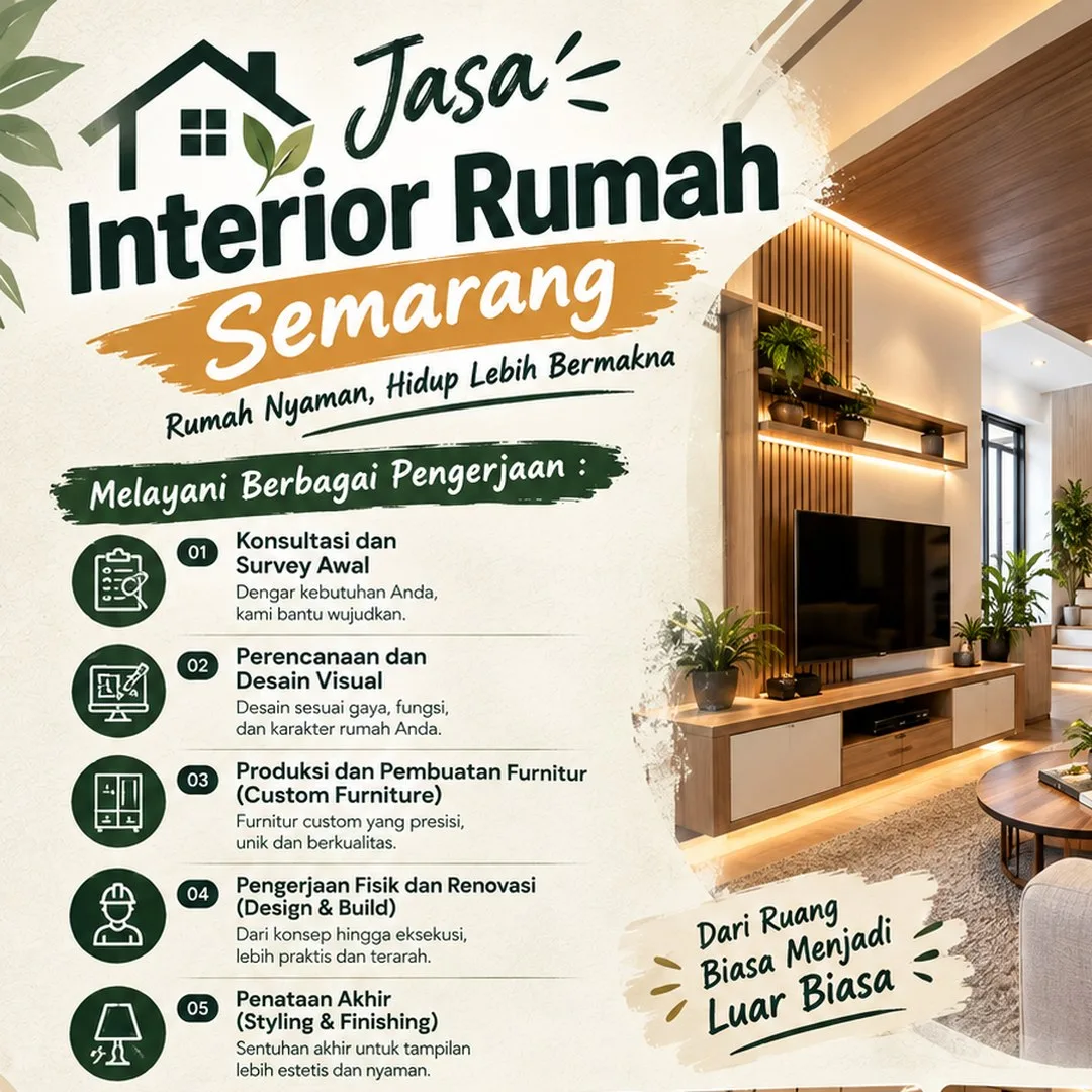 Jasa Interior Rumah Semarang | Junar Bisnis — Desain, Furnitur Custom & Renovasi