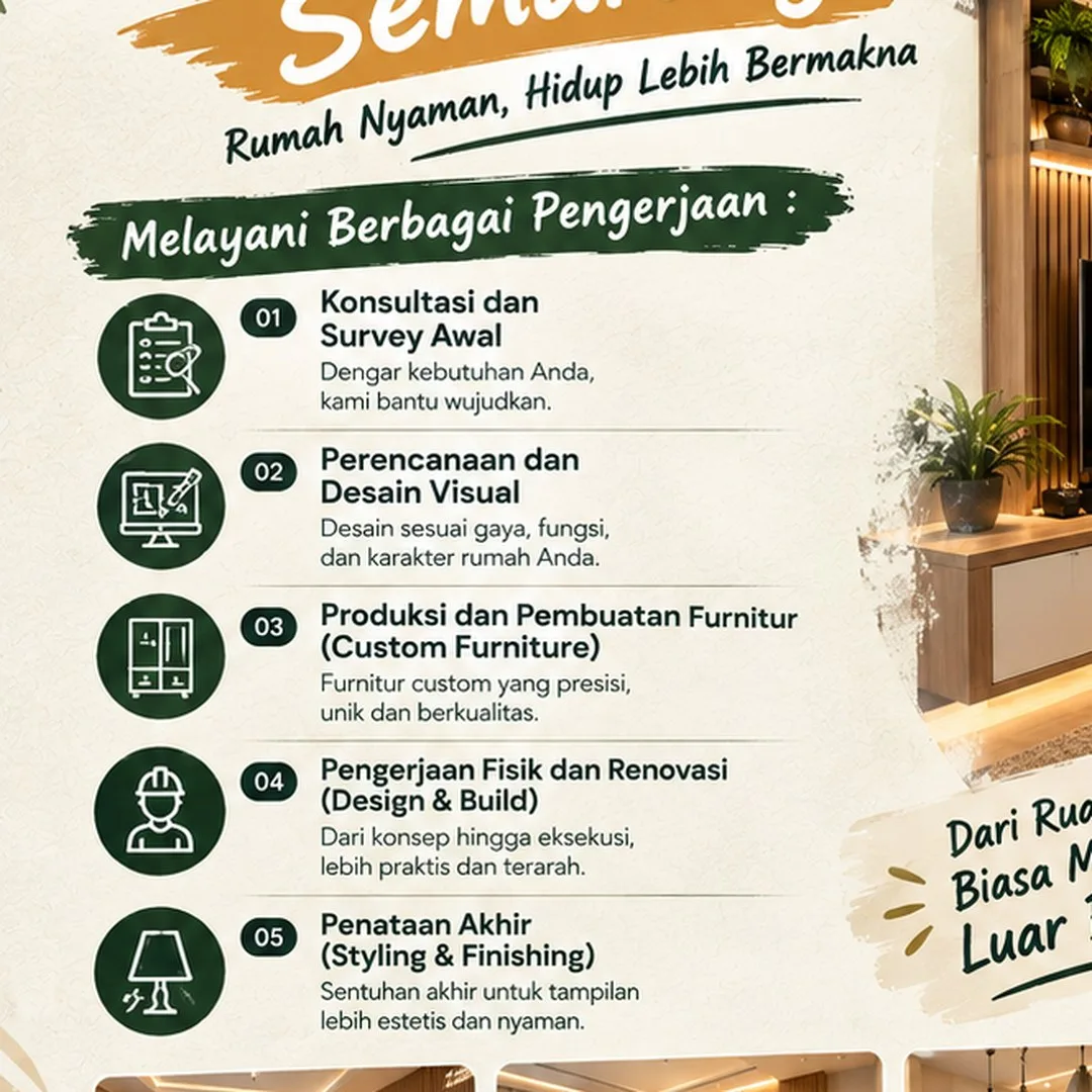 Jasa Interior Rumah Semarang | Junar Bisnis — Desain, Furnitur Custom & Renovasi - gambar 2