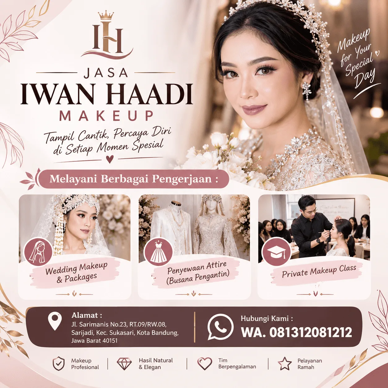 Jasa Iwan Haadi Makeup Bandung | Wedding Makeup, Busana Pengantin & Kelas Makeup