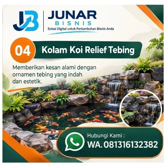 Jasa Kolam Koi Bandung | Junar Bisnis – Desain, Filter & Renovasi - gambar 5