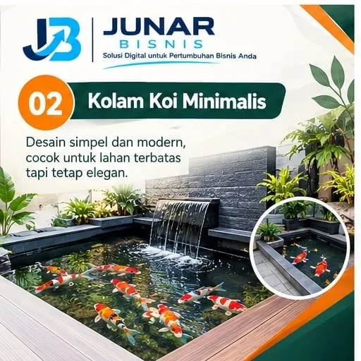 Jasa Kolam Koi Bandung | Junar Bisnis – Desain, Filter & Renovasi - gambar 3