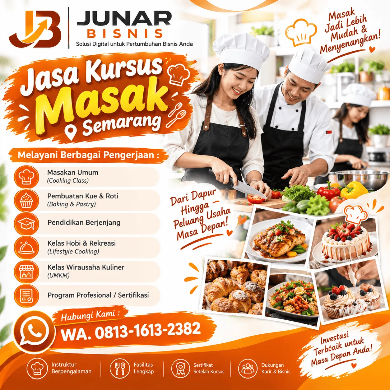 Jasa Kursus Masak Semarang | Junar Bisnis