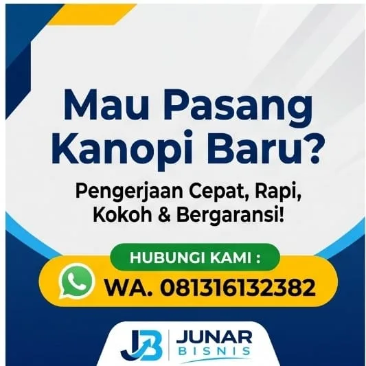 Jasa Pasang Kanopi Bandung | Junar Bisnis – Custom, Baru & Renovasi - gambar 6