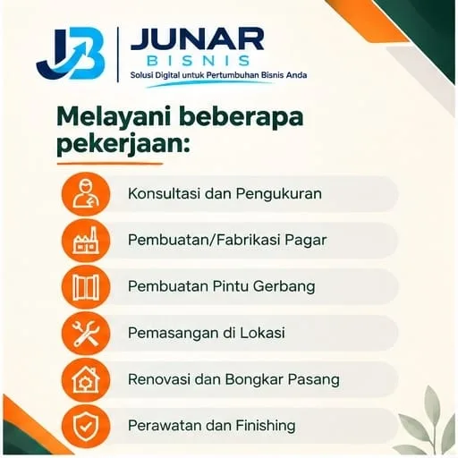 Jasa Pasang Pagar Bandung | Junar Bisnis – Custom, Gerbang & Renovasi - gambar 2