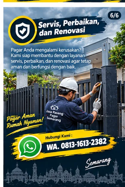 Jasa Pasang Pagar Semarang | Junar Bisnis — Konsultasi, Fabrikasi & Renovasi - gambar 6