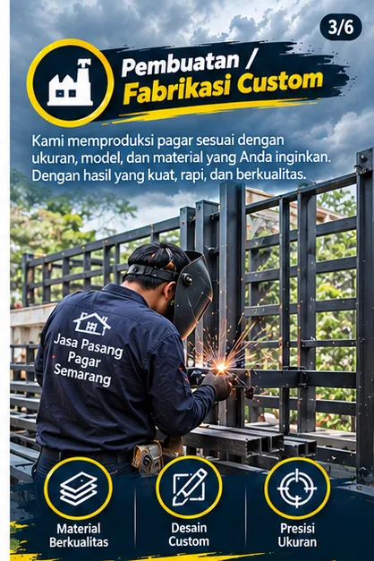Jasa Pasang Pagar Semarang | Junar Bisnis — Konsultasi, Fabrikasi & Renovasi - gambar 3