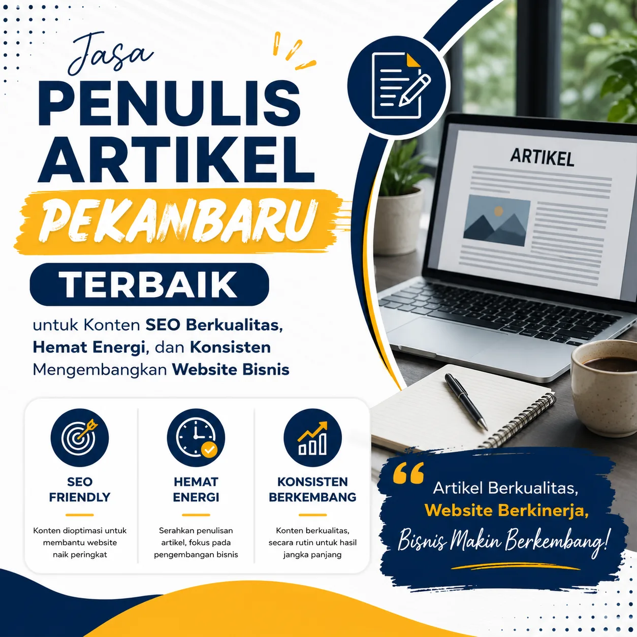 Jasa Penulis Artikel Pekanbaru Terbaik untuk Konten SEO Berkualitas, Hemat Energi, dan Konsisten Mengembangkan Website Bisnis