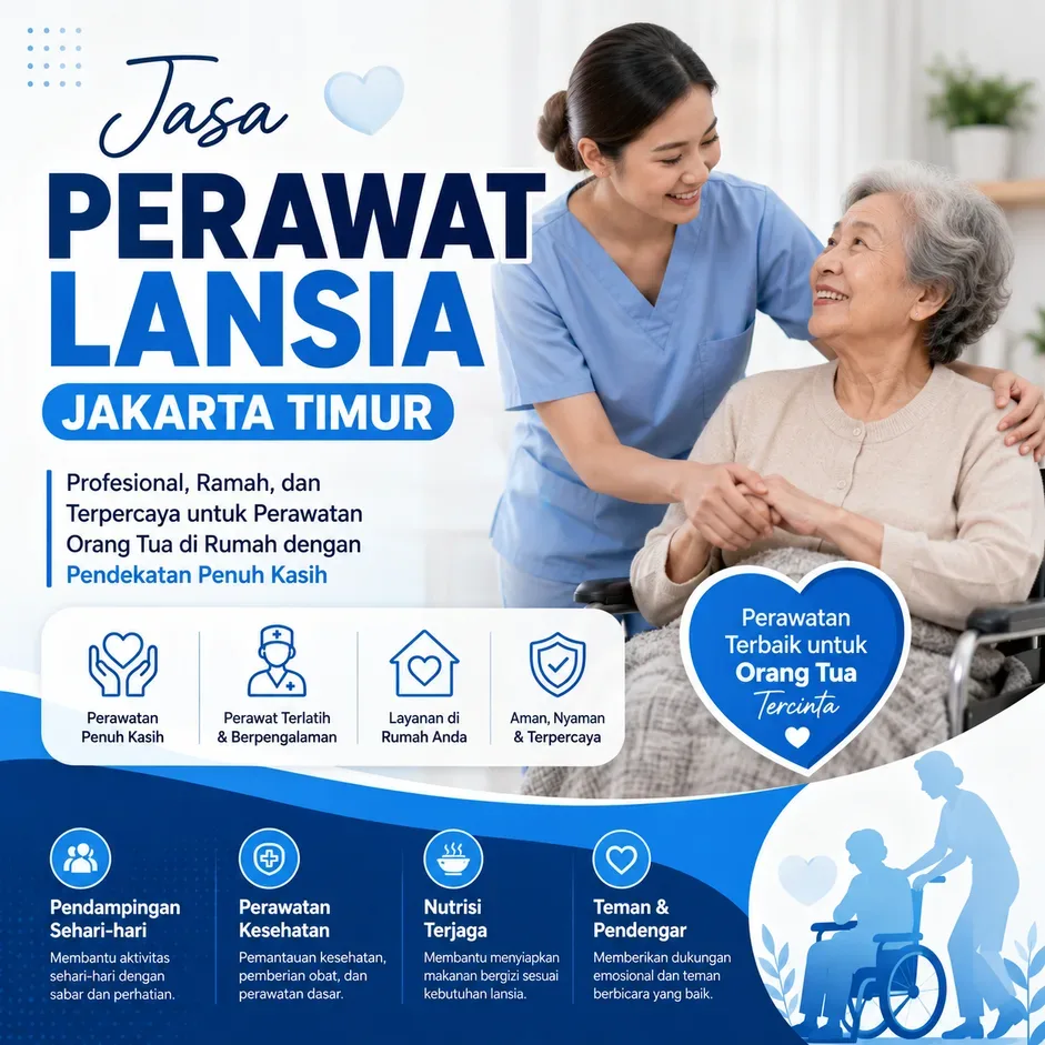 Jasa Perawat Lansia Jakarta Timur Profesional, Ramah, dan Terpercaya untuk Perawatan Orang Tua di Rumah dengan Pendekatan Penuh Kasih