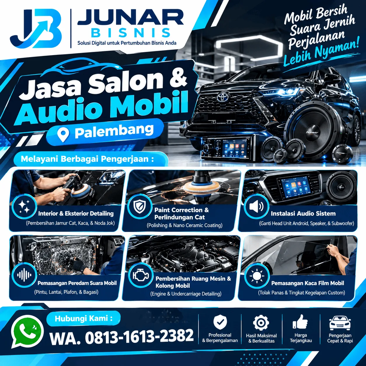 Jasa Salon & Audio Mobil Palembang untuk Tampilan dan Kenyamanan Berkendara