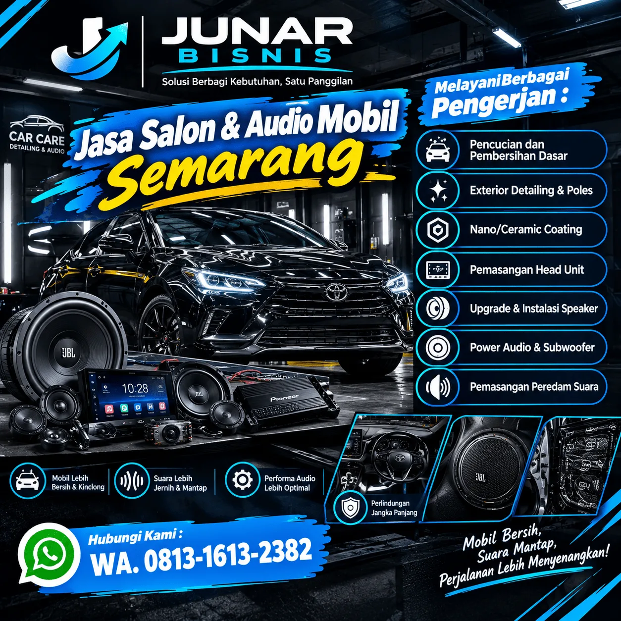 Jasa Salon & Audio Mobil Semarang | Junar Bisnis