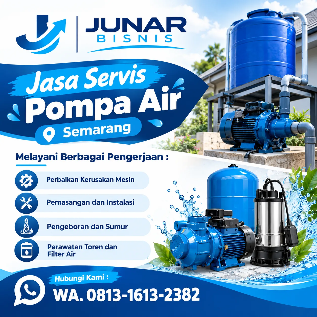 Jasa Service Pompa Air Semarang & Terdekat | Junar Bisnis