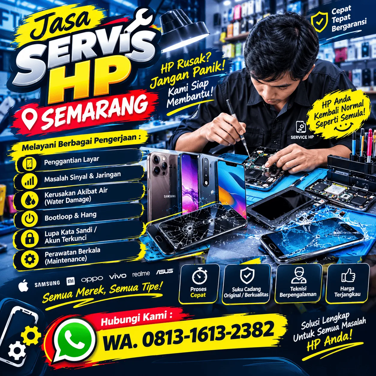 Jasa Servis HP Semarang | Junar Bisnis – Perbaikan Smartphone dan Konsultasi WhatsApp