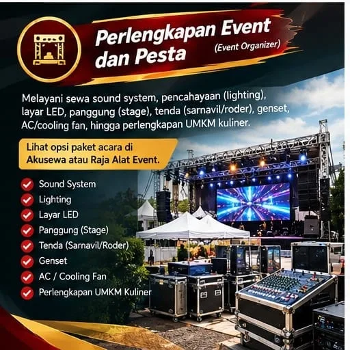 Jasa Sewa Peralatan Bandung untuk Proyek, Event & Usaha | Junar Bisnis - gambar 4