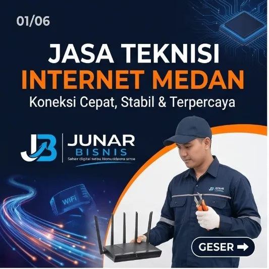 Jasa Teknisi Internet Medan | Instalasi Jaringan, Wi-Fi & Topologi — Junar Bisnis