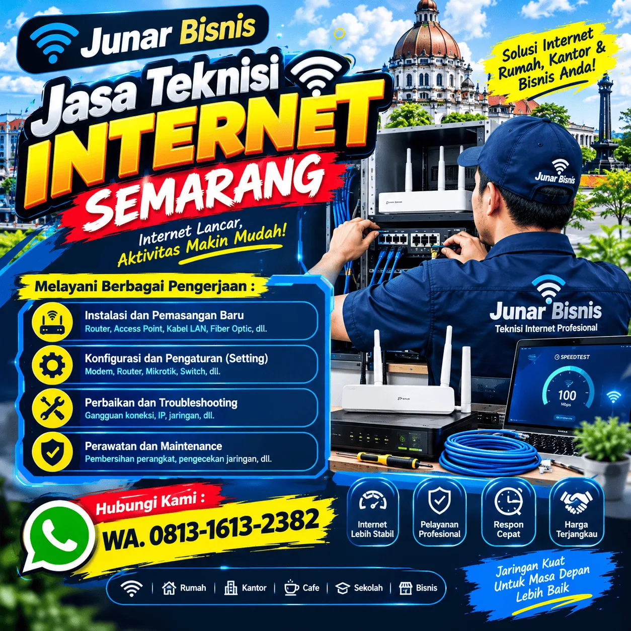 Jasa Teknisi Internet Semarang | Junar Bisnis