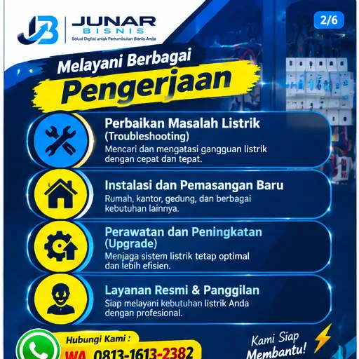 ⚡ Jasa Teknisi Listrik Semarang & Terdekat | Junar Bisnis - gambar 3