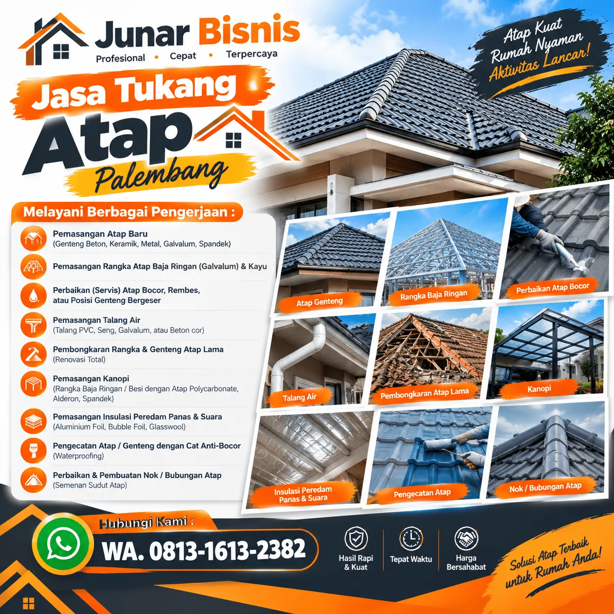 Jasa Tukang Atap Palembang
