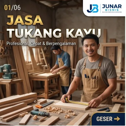 Jasa Tukang Kayu Medan – Junar Bisnis | Kusen, Pintu & Furnitur Custom