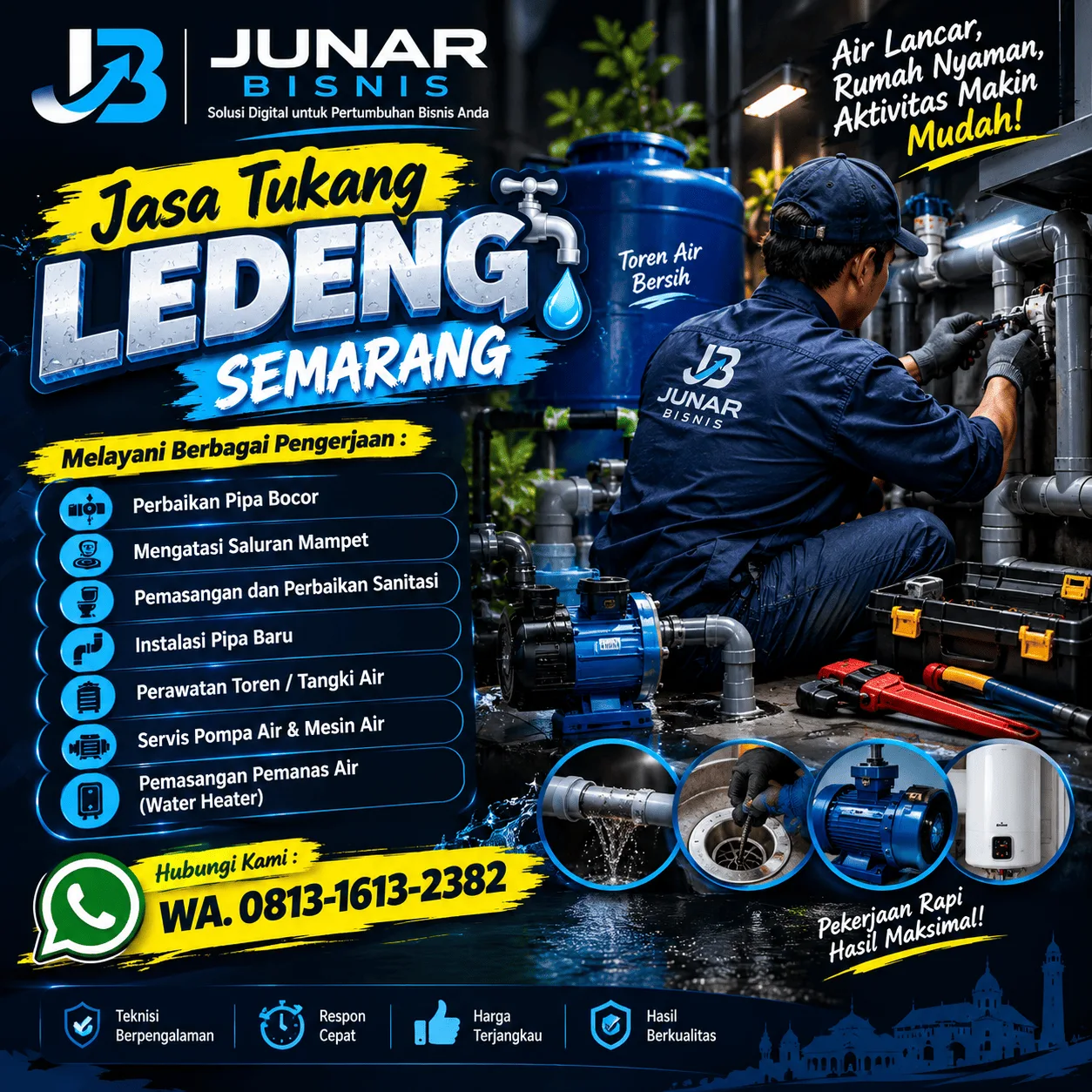 Jasa Tukang Ledeng Semarang & Terdekat | Junar Bisnis