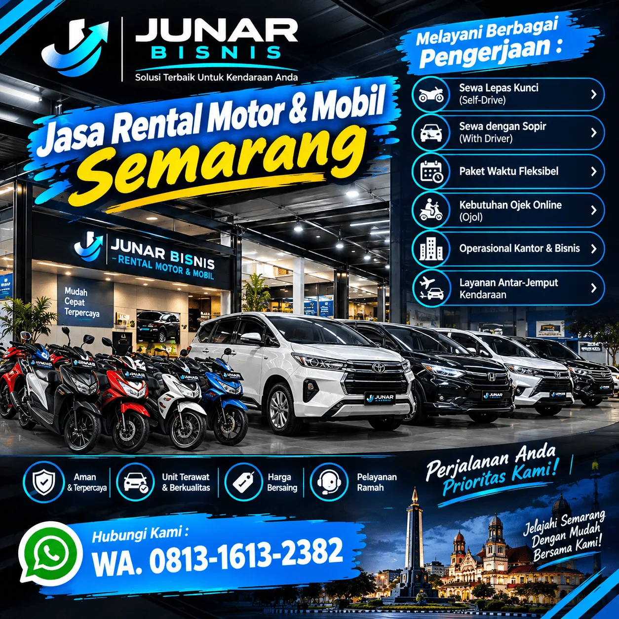 Junar Bisnis | Jasa Rental Motor dan Mobil Semarang
