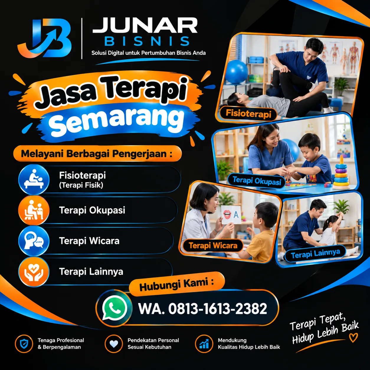 🧠 Junar Bisnis | Jasa Terapi Semarang untuk Dukungan Pemulihan dan Aktivitas Harian