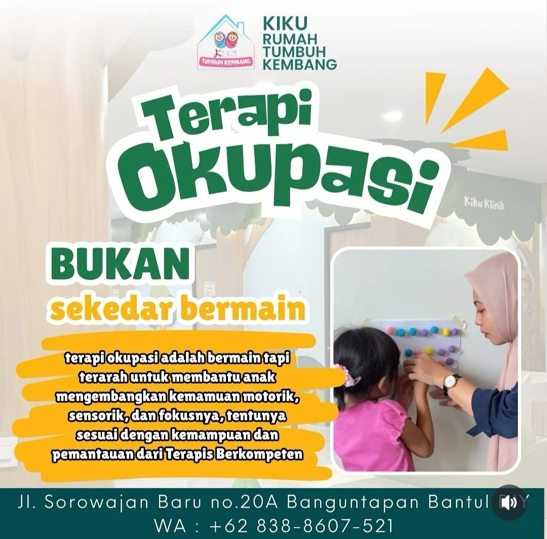🌱 KIKU RUMAH TUMBUH KEMBANG YOGYAKARTA Terapi Wicara, Terapi Okupasi, Fisioterapi Anak & Layanan Psikolog untuk Mendukung Tumbuh Kembang Si Kecil - gambar 7