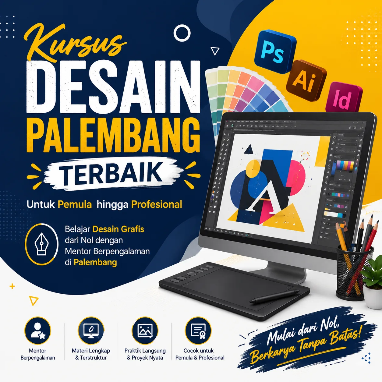 Kursus Desain Palembang Terbaik untuk Pemula hingga Profesional – Belajar Desain Grafis dari Nol dengan Mentor Berpengalaman di Palembang