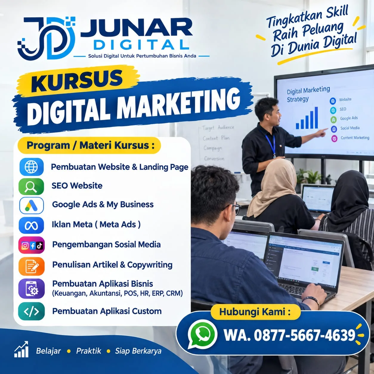 Kursus Digital Marketing Tangerang & Kursus Online Digital Marketing | Junar Digital