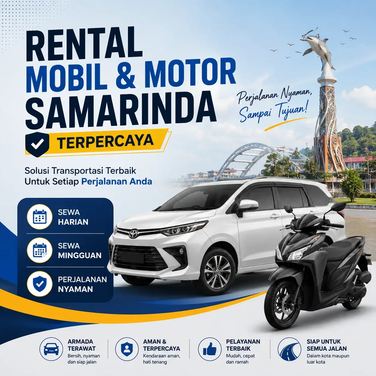 Rental Mobil & Motor Samarinda Profesional — Pilihan Nyaman untuk Bisnis, Liburan, dan Aktivitas Harian