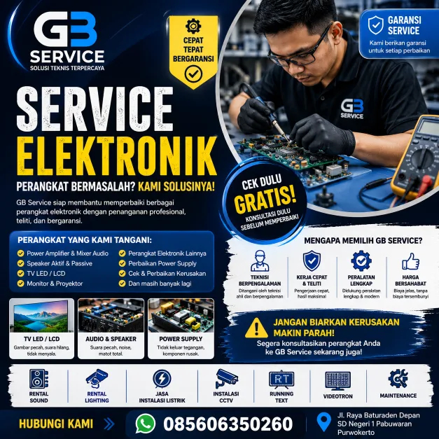 Service Elektronik, Rental Sound System Purwokerto untuk Acara, Event & Gathering, Instalasi Listrik