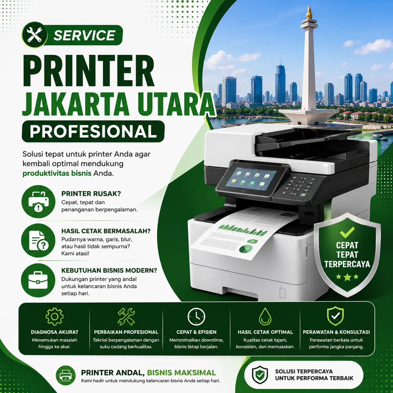 Service Printer Jakarta Utara Profesional untuk Printer Rusak, Hasil Cetak Bermasalah, dan Kebutuhan Bisnis Modern