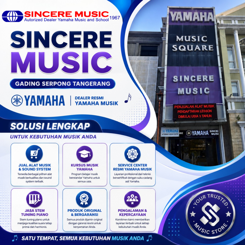🎹 Sincere Music Gading Serpong Tangerang : Dealer Resmi Yamaha Musik, Alat Musik, Kursus Musik & Layanan Piano Terlengkap - gambar 2