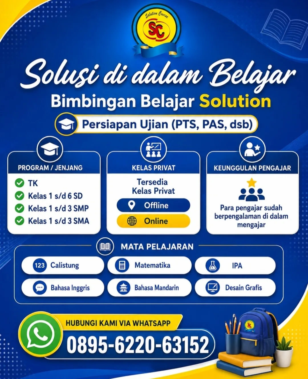 🎓 Solution Study Bandung: Bimbel & Les Private untuk Membantu Siswa Meraih Prestasi