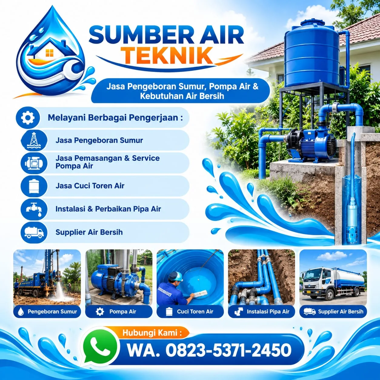 Sumber Air Teknik | Jasa Pengeboran Sumur & Pompa Air Tangerang