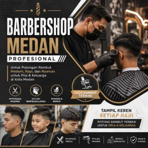Barbershop Medan Profesional untuk Potongan Rambut Modern, Rapi, dan Nyaman untuk Pria & Keluarga di Kota Medan
